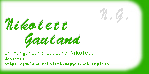 nikolett gauland business card
